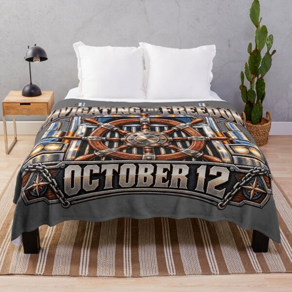 Item preview, Navigating The Freedom | October 12 | Ship Wheel Semi Truck Grill Art designed and sold by NomadForge.