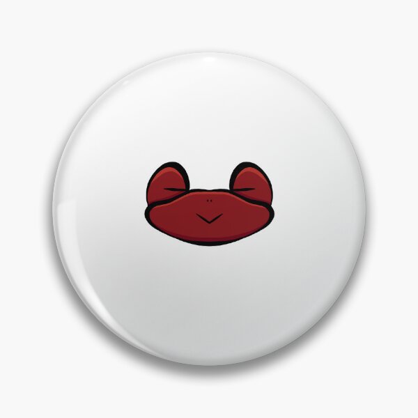 Item preview,  Cute Sleepy Frog Face Red – Minimalist Kawaii Sticker Art designed and sold by davidmalec.