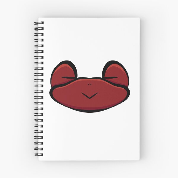 Item preview,  Cute Sleepy Frog Face Red – Minimalist Kawaii Sticker Art designed and sold by davidmalec.