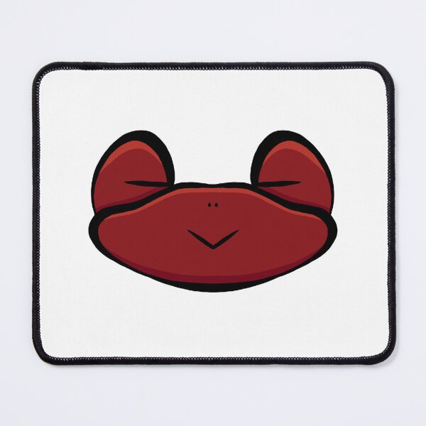 Item preview,  Cute Sleepy Frog Face Red – Minimalist Kawaii Sticker Art designed and sold by davidmalec.