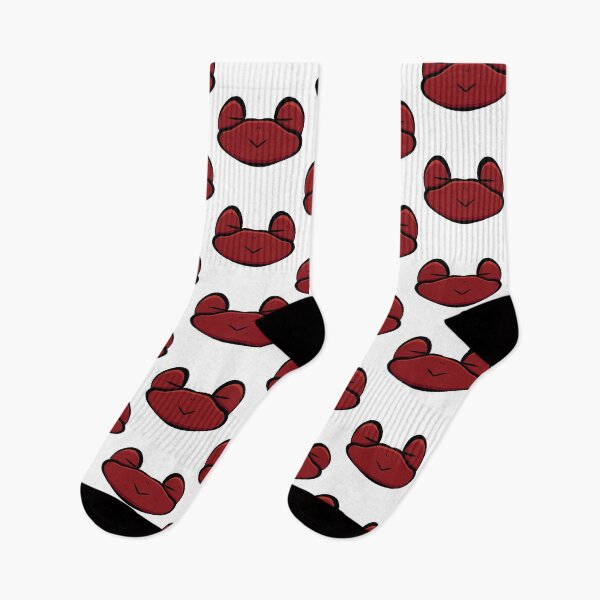 Item preview,  Cute Sleepy Frog Face Red – Minimalist Kawaii Sticker Art designed and sold by davidmalec.