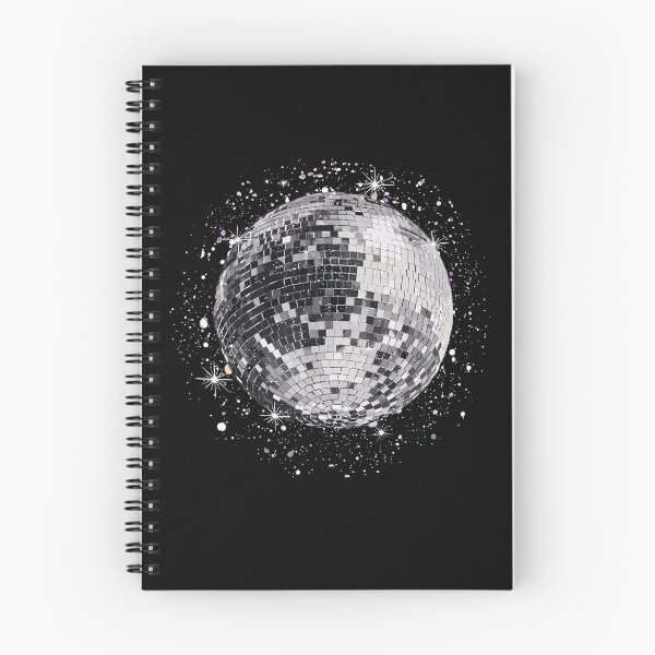 Item preview, Sparkling silver mirror disco ball surrounded by glittering stars  designed and sold by Designart68.