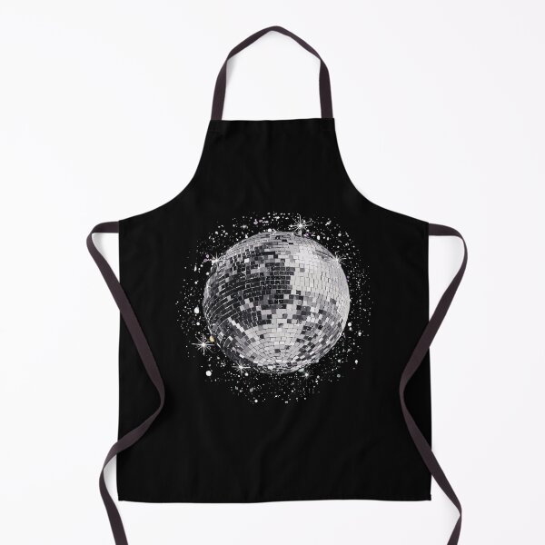 Item preview, Sparkling silver mirror disco ball surrounded by glittering stars  designed and sold by Designart68.