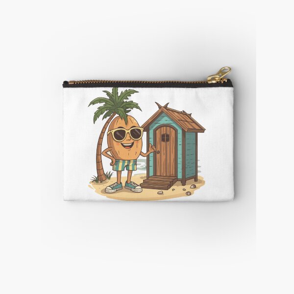 Item preview, Funny Coconut Character Beach Hut Summer Vacation Design designed and sold by @SHINTOSARTSTORE.