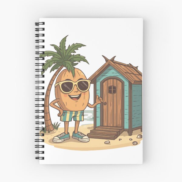 Item preview, Funny Coconut Character Beach Hut Summer Vacation Design designed and sold by @SHINTOSARTSTORE.