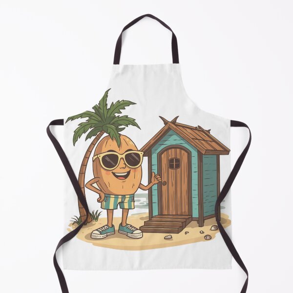 Item preview, Funny Coconut Character Beach Hut Summer Vacation Design designed and sold by @SHINTOSARTSTORE.