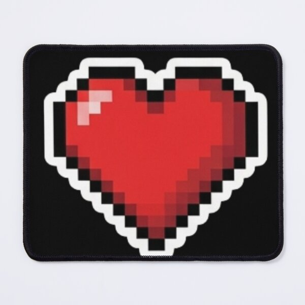 Item preview, Pixel Heart (Full HP) – Classic red 8-bit pixel health heart designed and sold by littleearty.