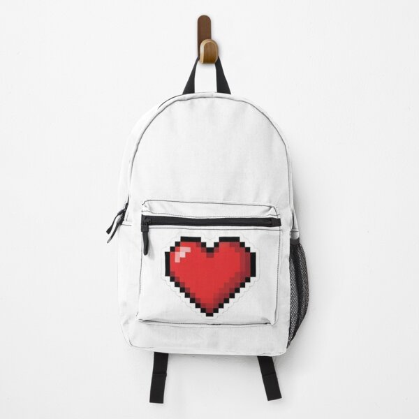 Item preview, Pixel Heart (Full HP) – Classic red 8-bit pixel health heart designed and sold by littleearty.