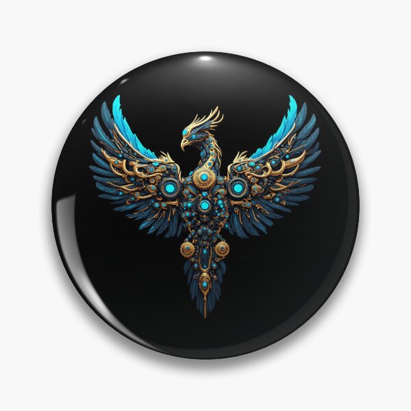 Item preview, High-Tech Cybernetic Phoenix Neon Blue designed and sold by Cyber Gold Studio.