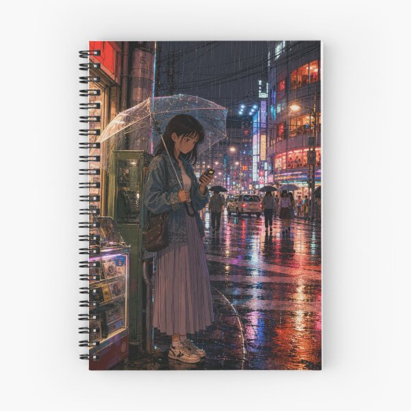 Item preview, Rainy Night Phone Anime Girl Tokyo designed and sold by vekotpu.