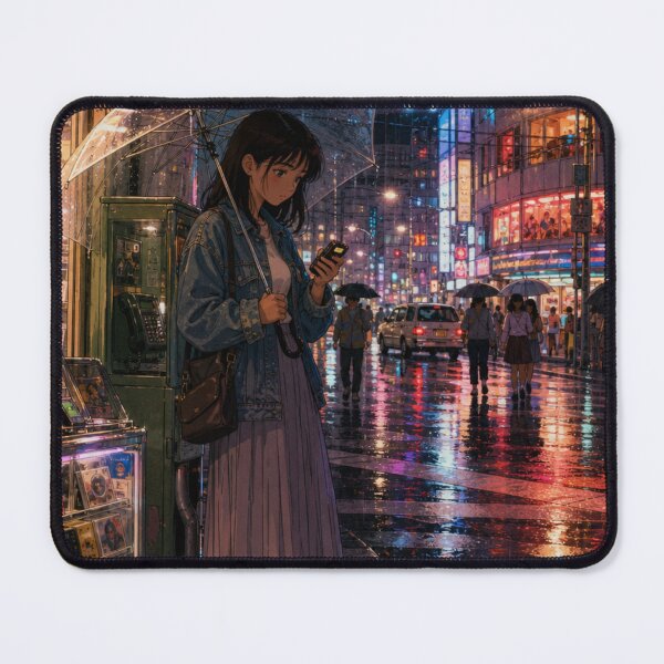 Item preview, Rainy Night Phone Anime Girl Tokyo designed and sold by vekotpu.