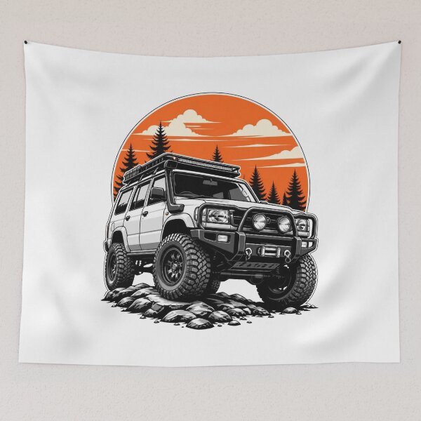 Item preview, Overland Expedition Vintage 4x4 Offroad Sunset Trail designed and sold by Retro Surf & Roam.