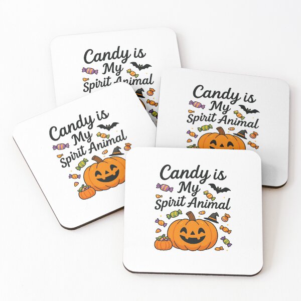 Item preview, Cute Smiling Pumpkin Surrounded by Halloween Candy designed and sold by PrintCreations9.