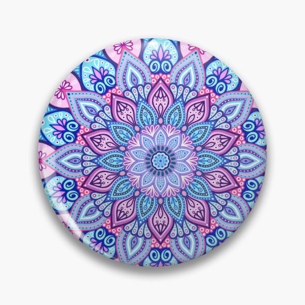 Item preview, Blue & Pink Cherry Blossom Mandala designed and sold by FioreDiCiliegio.