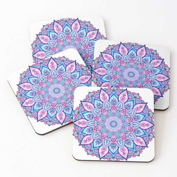 Item preview, Blue & Pink Cherry Blossom Mandala designed and sold by FioreDiCiliegio.