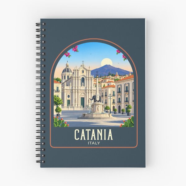 Item preview, Catania Vintage Travel Illustration designed and sold by HomeLivingCo.