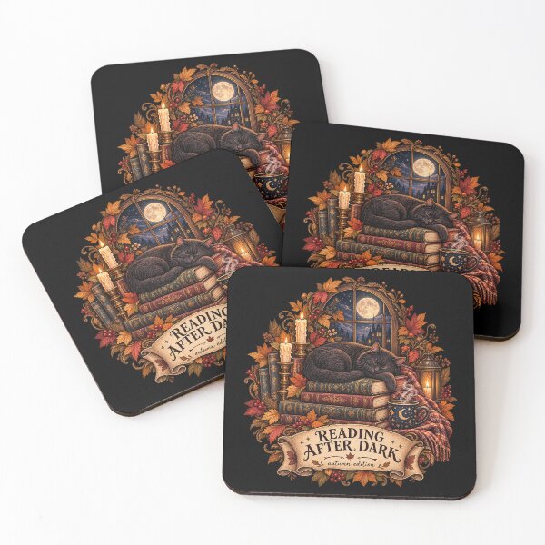 Item preview, Reading After Dark – Cozy Gothic Autumn Bookish Design designed and sold by Scarlett-Goods.