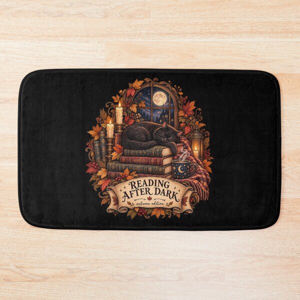 Item preview, Reading After Dark – Cozy Gothic Autumn Bookish Design designed and sold by Scarlett-Goods.