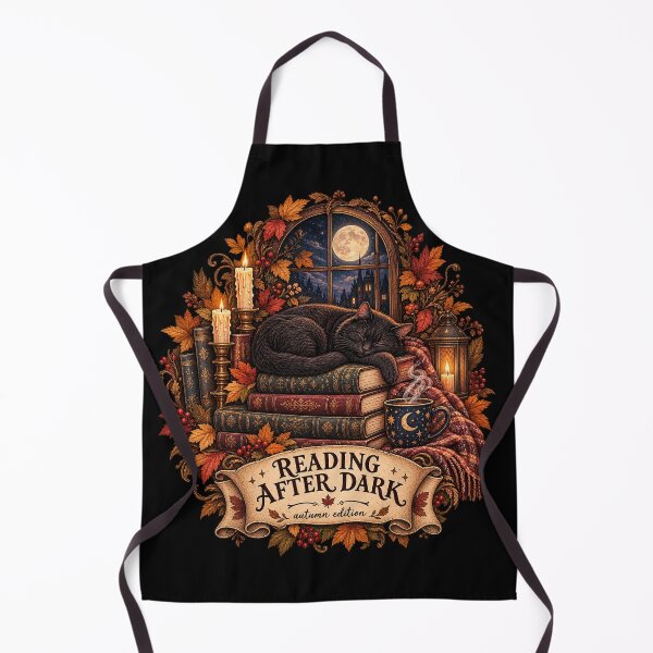 Item preview, Reading After Dark – Cozy Gothic Autumn Bookish Design designed and sold by Scarlett-Goods.