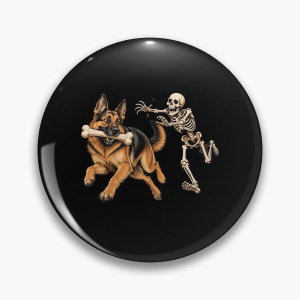 Item preview, Skeleton Dog Chase with Bone Halloween Graphic designed and sold by ROUX-ART.