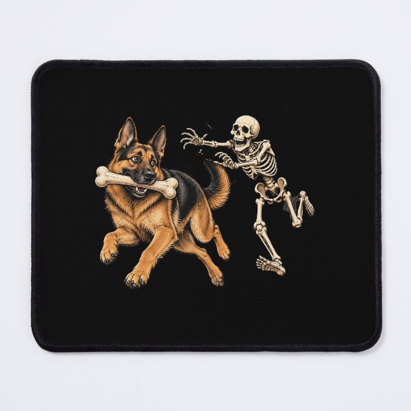 Item preview, Skeleton Dog Chase with Bone Halloween Graphic designed and sold by ROUX-ART.