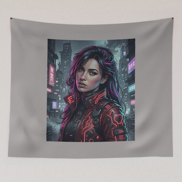 Item preview, 90s Vibe Portrait Vibrant Red Top Woman Image-65 designed and sold by FranFranke.