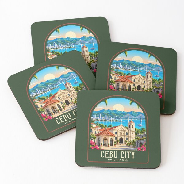 Item preview, Cebu City Vintage Travel Illustration designed and sold by HomeLivingCo.