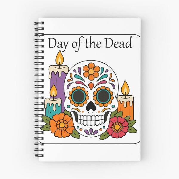 Item preview, Calavera mexicana del Día de los Muertos con flores y velas	 designed and sold by DoveArtDesigns.