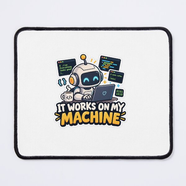 Item preview, Copy of It Works On My Machine – Funny Programmer Coding Sticker designed and sold by Rasheedawan.