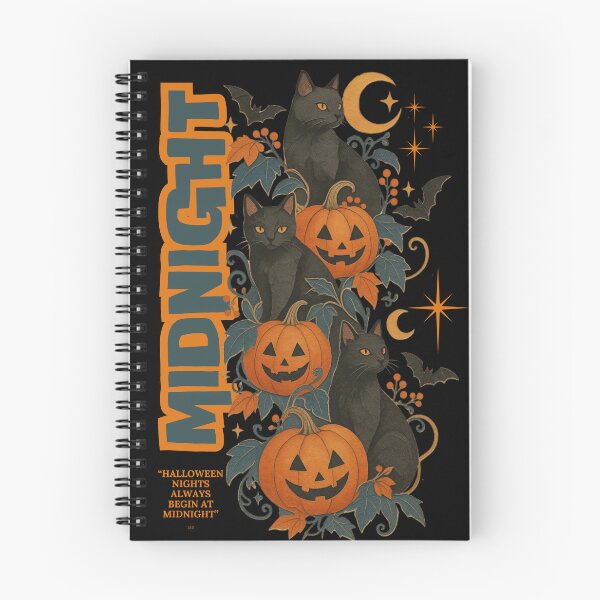 Item preview, HALLOWEEN - HALLOWEEN NIGHTS ALWAYS START AT MIDNIGHT - WITCHY CATS  designed and sold by justyna-s28.