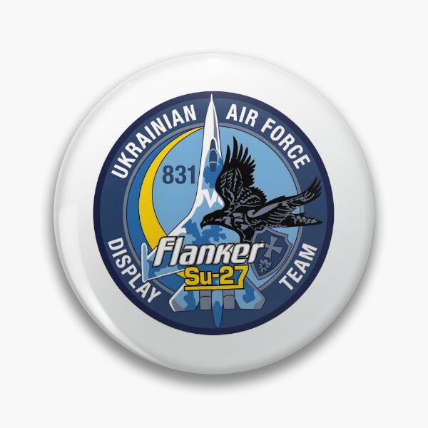 Item preview, Ukrainian Air Force 831st Brigade Su-27 Flanker Display Team Patch designed and sold by CharlieDesings.