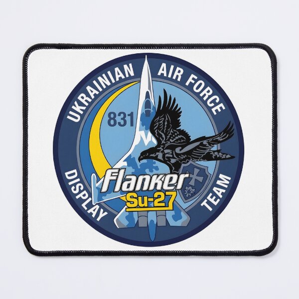 Item preview, Ukrainian Air Force 831st Brigade Su-27 Flanker Display Team Patch designed and sold by CharlieDesings.