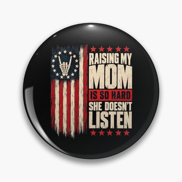 Item preview, Mother Graphic Vintage American Flag Skeleton Hand designed and sold by ROUX-ART.