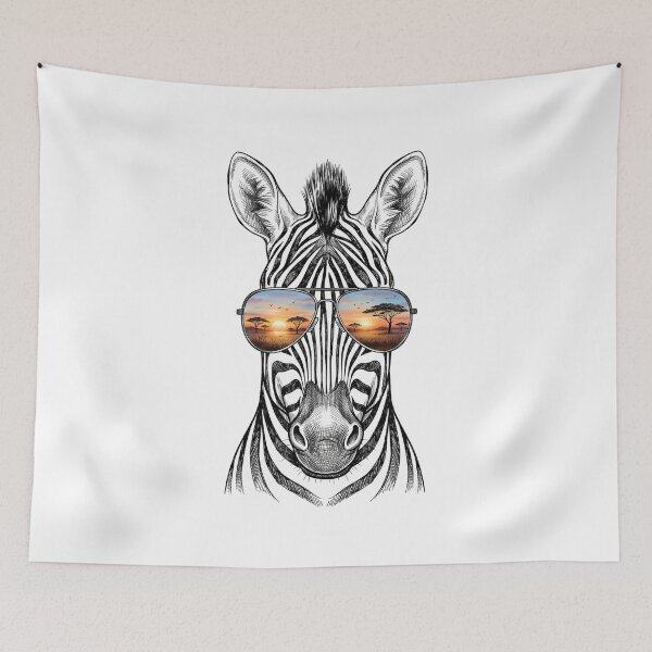 Item preview, Zebra African Savanna Sunglasses Reflection designed and sold by Bad-Decisions-Designs.