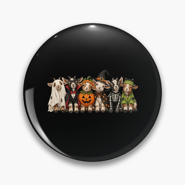 Item preview, halloween Cute Baby Goats in Costumes Spooky Party Art designed and sold by ROUX-ART.