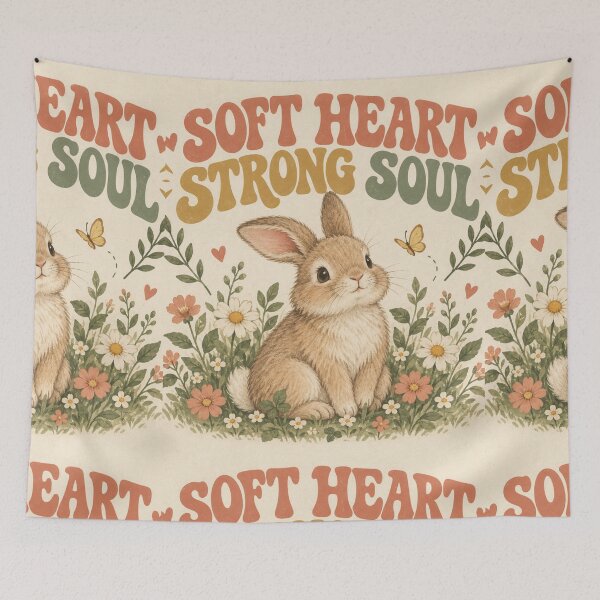 Item preview, Soft Heart Strong Soul Bunny designed and sold by Willow Sky.