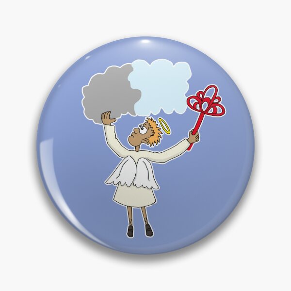 Item preview, Funny Angel Cloud Cleaning Sticker | Divine Rug Beater Meme Art designed and sold by MyxaART.