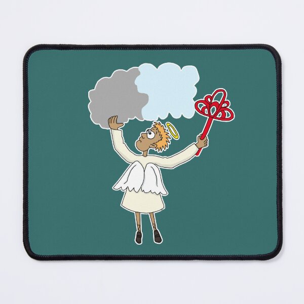 Item preview, Funny Angel Cloud Cleaning Sticker | Divine Rug Beater Meme Art designed and sold by MyxaART.