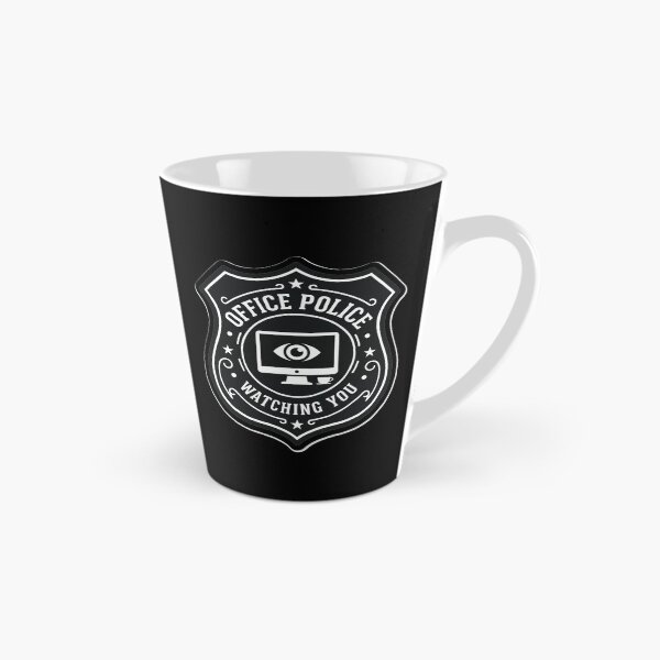 Item preview, Office Police Watching You - Black and White Badge Design designed and sold by mnkyride.