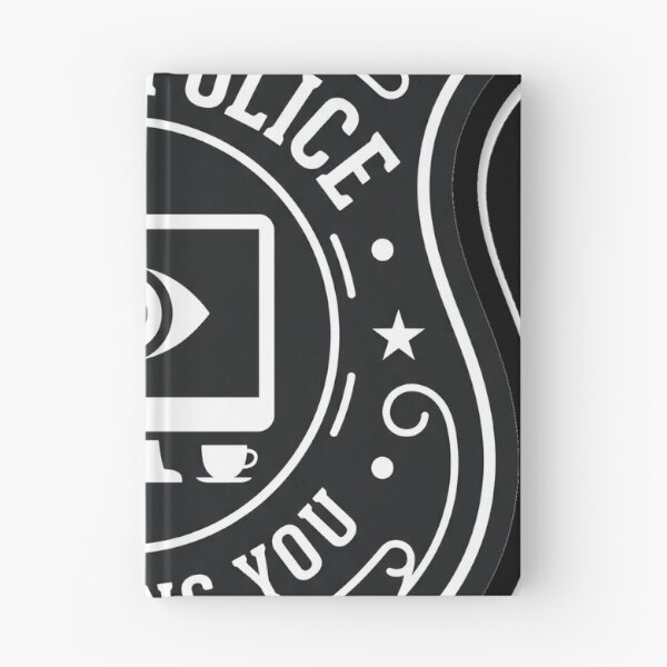 Item preview, Office Police Watching You - Black and White Badge Design designed and sold by mnkyride.