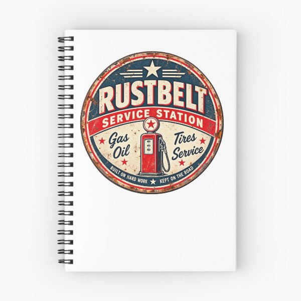 Item preview, Rustbelt Service Station | Vintage Gas Pump & Garage Sign designed and sold by Owl House Creative.