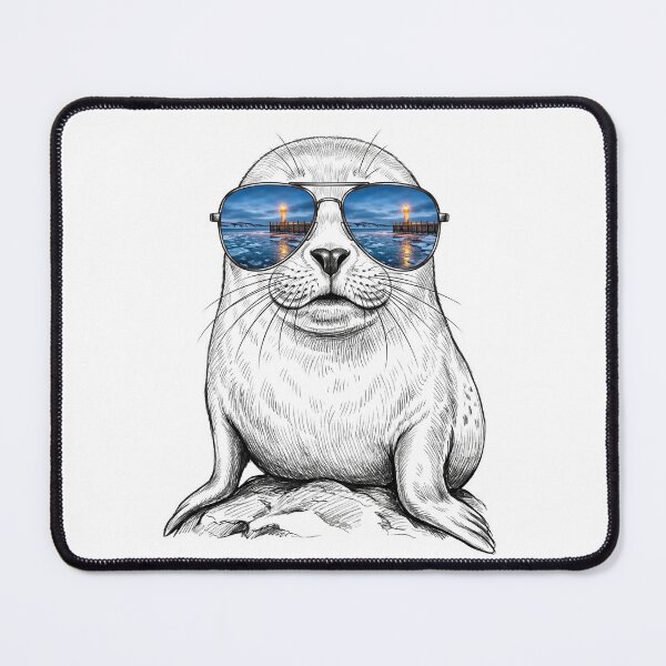 Item preview, Seal Coastal Lighthouse Sunglasses Reflection designed and sold by Bad-Decisions-Designs.