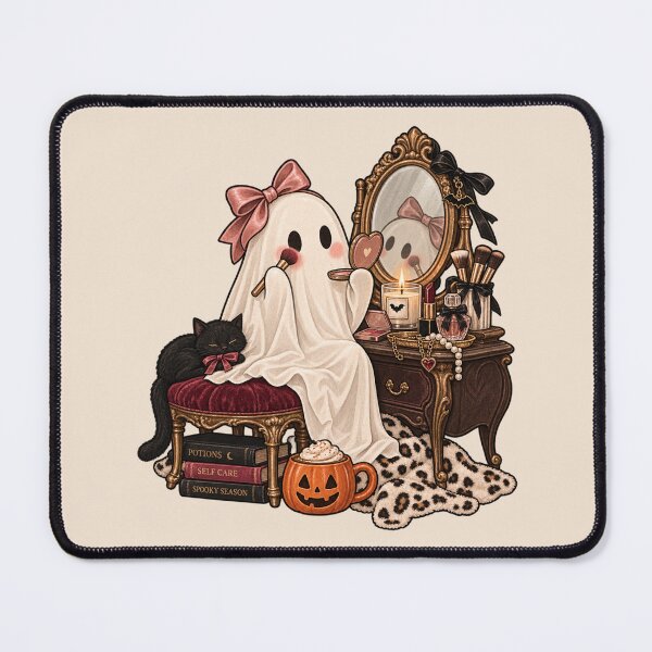 Item preview, Ghost Getting Ready – Cute Halloween Makeup & Spooky Self Care designed and sold by SnugbugStudios.