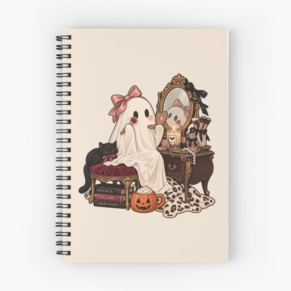 Item preview, Ghost Getting Ready – Cute Halloween Makeup & Spooky Self Care designed and sold by SnugbugStudios.