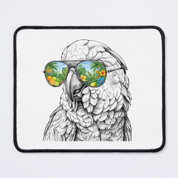Item preview, Macaw Tropical Jungle Sunglasses Reflection designed and sold by Bad-Decisions-Designs.