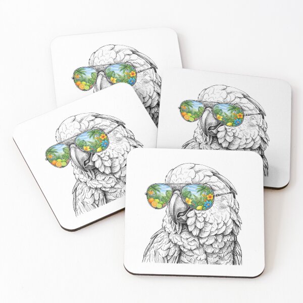 Item preview, Macaw Tropical Jungle Sunglasses Reflection designed and sold by Bad-Decisions-Designs.