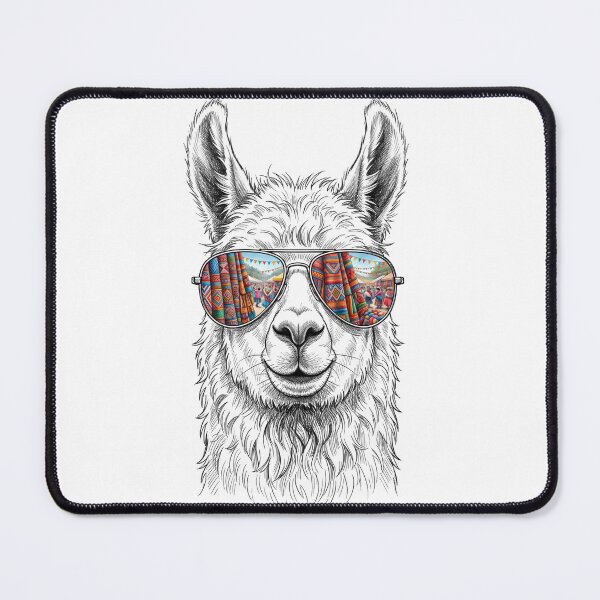 Item preview, Llama Textile Market Sunglasses Reflection designed and sold by Bad-Decisions-Designs.