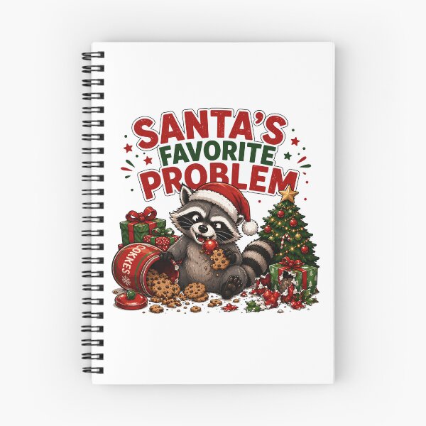 Item preview, Santa’s Favorite Problem – Funny Christmas Raccoon with Cookies designed and sold by SVALANART.