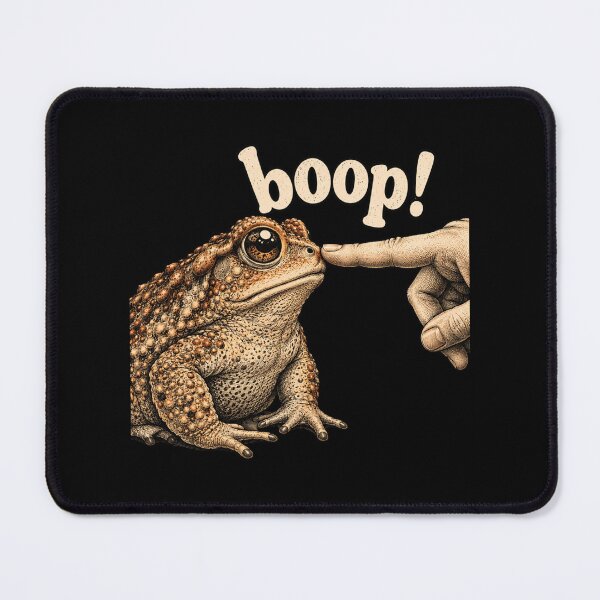 Item preview, toad pop art illustration with playful boop gesture designed and sold by ROUX-ART.