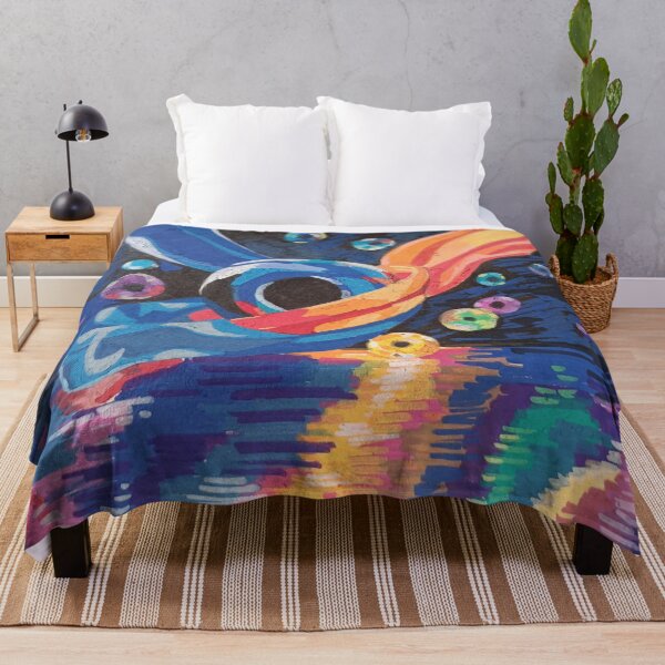 Item preview, Colorful Abstract Watercolor Wings Over Reflective Water – Vibrant Fantasy Art. designed and sold by fbtrisha.
